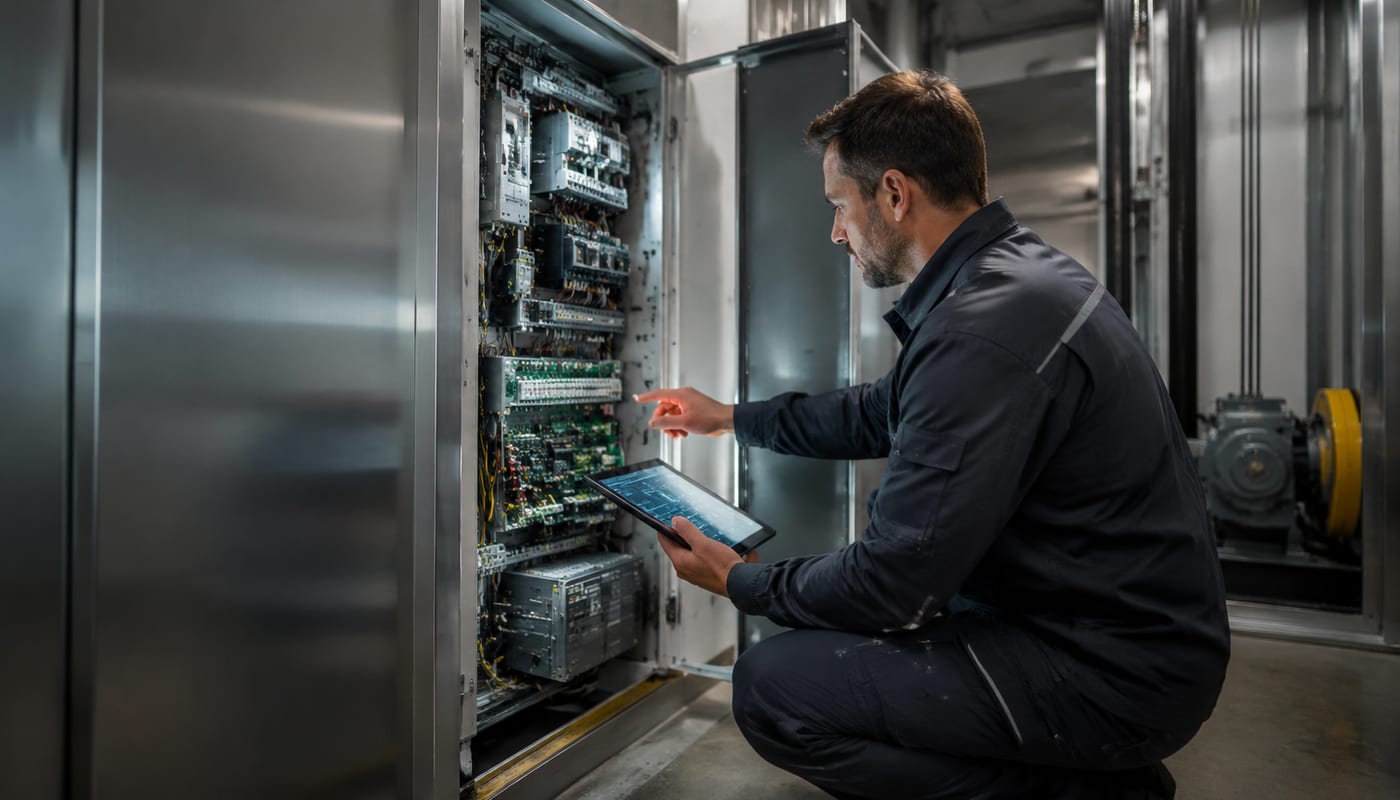 Suporte para solução de problemas em elevadores
