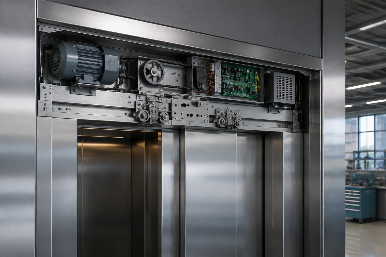 Door drive de elevador: motores, placas e ajustes